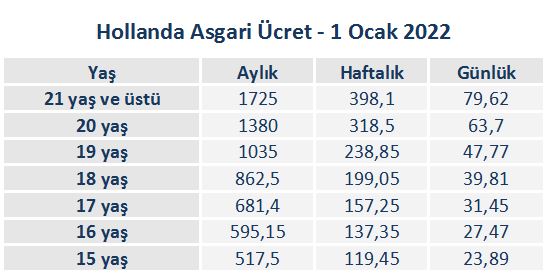 Hollanda'da Asgari Ücret Ne Kadar? (2022)