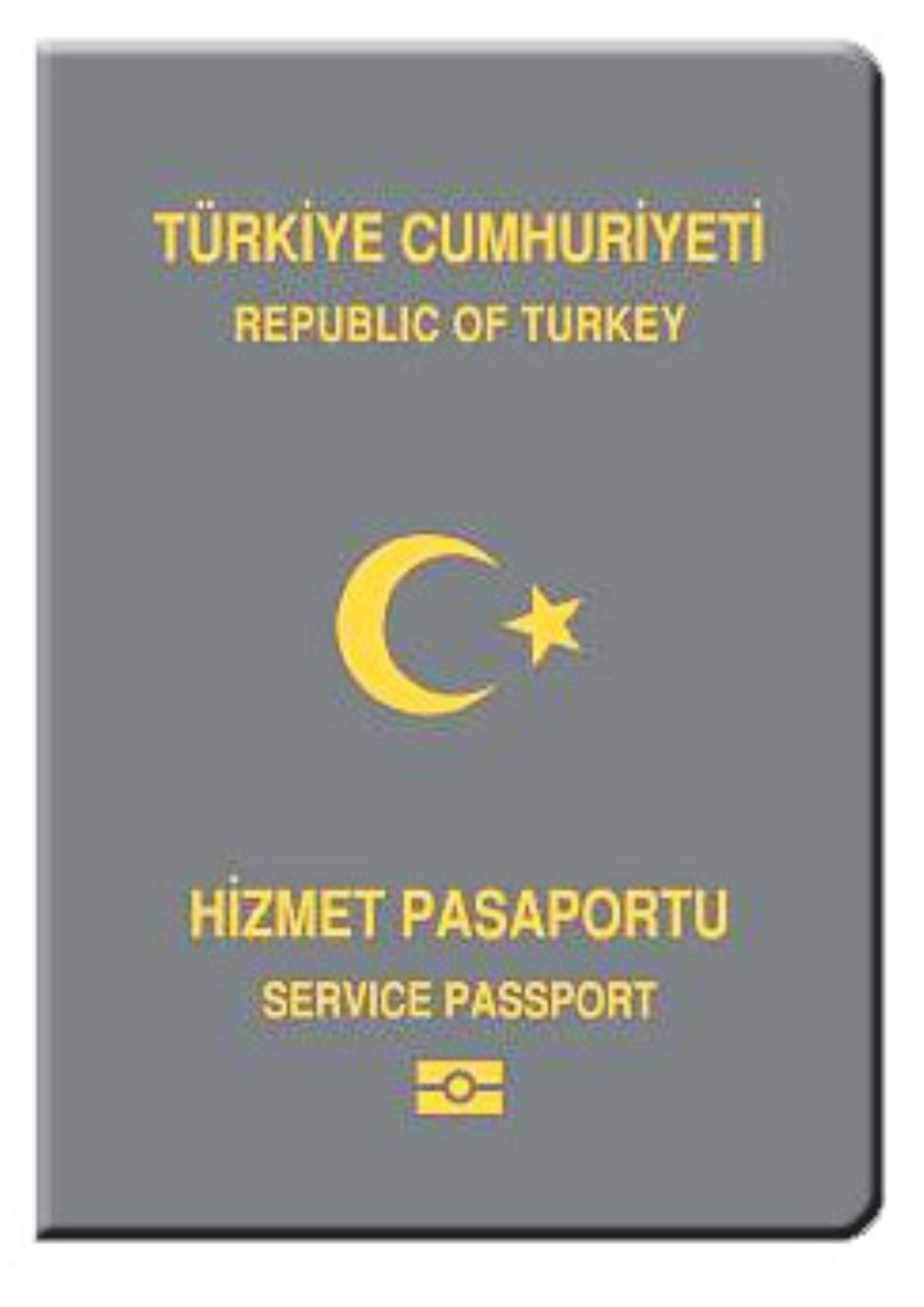 Gri Renkli Hizmet Türk Pasaportu